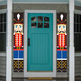 Maxbell Christmas Banner Door Flag Xmas Porch Sign Couplet for Fence Wall New Years Style A