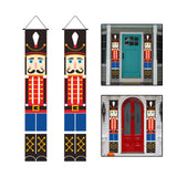 Maxbell Christmas Banner Door Flag Xmas Porch Sign Couplet for Fence Wall New Years Style A