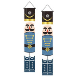 Maxbell Christmas Banner Door Flag Xmas Porch Sign Couplet for Fence Wall New Years Style B