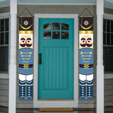 Maxbell Christmas Banner Door Flag Xmas Porch Sign Couplet for Fence Wall New Years Style B