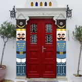 Maxbell Christmas Banner Door Flag Xmas Porch Sign Couplet for Fence Wall New Years Style B