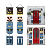 Maxbell Christmas Banner Door Flag Xmas Porch Sign Couplet for Fence Wall New Years Style B