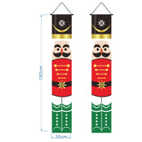 Maxbell Christmas Banner Door Flag Xmas Porch Sign Couplet for Fence Wall New Years Style C