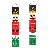 Maxbell Christmas Banner Door Flag Xmas Porch Sign Couplet for Fence Wall New Years Style C
