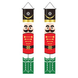 Maxbell Christmas Banner Door Flag Xmas Porch Sign Couplet for Fence Wall New Years Style C