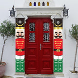 Maxbell Christmas Banner Door Flag Xmas Porch Sign Couplet for Fence Wall New Years Style C