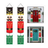 Maxbell Christmas Banner Door Flag Xmas Porch Sign Couplet for Fence Wall New Years Style C