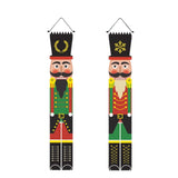 Maxbell Christmas Banner Door Flag Xmas Porch Sign Couplet for Fence Wall New Years Style D
