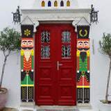 Maxbell Christmas Banner Door Flag Xmas Porch Sign Couplet for Fence Wall New Years Style D