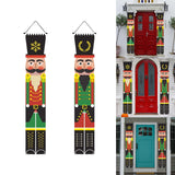 Maxbell Christmas Banner Door Flag Xmas Porch Sign Couplet for Fence Wall New Years Style D