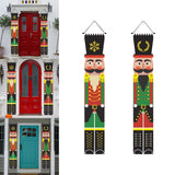 Maxbell Christmas Banner Door Flag Xmas Porch Sign Couplet for Fence Wall New Years Style D