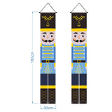 Maxbell Christmas Banner Door Flag Xmas Porch Sign Couplet for Fence Wall New Years Style E