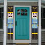 Maxbell Christmas Banner Door Flag Xmas Porch Sign Couplet for Fence Wall New Years Style E