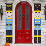 Maxbell Christmas Banner Door Flag Xmas Porch Sign Couplet for Fence Wall New Years Style E