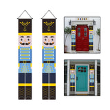 Maxbell Christmas Banner Door Flag Xmas Porch Sign Couplet for Fence Wall New Years Style E