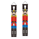 Maxbell Christmas Banner Door Flag Xmas Porch Sign Couplet for Fence Wall New Years Style F