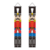 Maxbell Christmas Banner Door Flag Xmas Porch Sign Couplet for Fence Wall New Years Style F