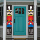 Maxbell Christmas Banner Door Flag Xmas Porch Sign Couplet for Fence Wall New Years Style F