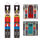 Maxbell Christmas Banner Door Flag Xmas Porch Sign Couplet for Fence Wall New Years Style F