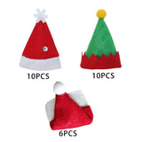 Maxbell Christmas Santa Hat DIY Craft Santa Hat for Holiday New Year Gift Decoration 10Pcs A