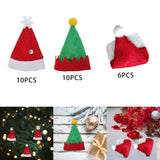 Maxbell Christmas Santa Hat DIY Craft Santa Hat for Holiday New Year Gift Decoration 10Pcs A