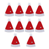 Maxbell Christmas Santa Hat DIY Craft Santa Hat for Holiday New Year Gift Decoration 10Pcs A