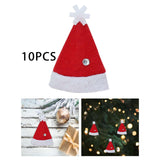 Maxbell Christmas Santa Hat DIY Craft Santa Hat for Holiday New Year Gift Decoration 10Pcs A