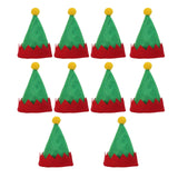 Maxbell Christmas Santa Hat DIY Craft Santa Hat for Holiday New Year Gift Decoration 10Pcs B