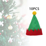 Maxbell Christmas Santa Hat DIY Craft Santa Hat for Holiday New Year Gift Decoration 10Pcs B