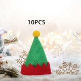 Maxbell Christmas Santa Hat DIY Craft Santa Hat for Holiday New Year Gift Decoration 10Pcs B