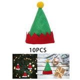 Maxbell Christmas Santa Hat DIY Craft Santa Hat for Holiday New Year Gift Decoration 10Pcs B