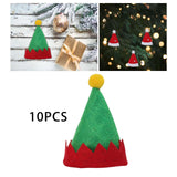 Maxbell Christmas Santa Hat DIY Craft Santa Hat for Holiday New Year Gift Decoration 10Pcs B