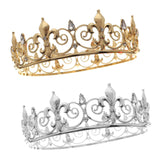 Maxbell Full Round Zinc Alloy Bridal Headwear 6'' for Halloween Prom Bride