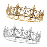 Maxbell Full Round Zinc Alloy Bridal Headwear 6'' for Halloween Prom Bride