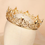Maxbell Full Round Zinc Alloy Bridal Headwear 6'' for Halloween Prom Bride