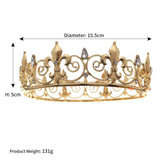 Maxbell Full Round Zinc Alloy Bridal Headwear 6'' for Halloween Prom Bride