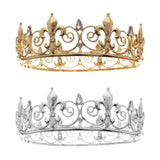 Maxbell Full Round Zinc Alloy Bridal Headwear 6'' for Halloween Prom Bride