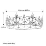 Maxbell Full Round Zinc Alloy Bridal Headwear 6'' for Halloween Prom Bride