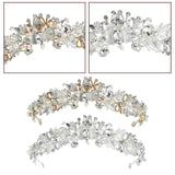 Maxbell Elegant Bridal Headband Hairband Hair Accessories for Engagement Decor Gold