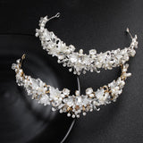 Maxbell Elegant Bridal Headband Hairband Hair Accessories for Engagement Decor Gold