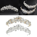 Maxbell Elegant Bridal Headband Hairband Hair Accessories for Engagement Decor Gold