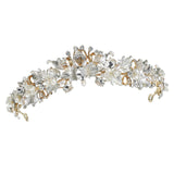 Maxbell Elegant Bridal Headband Hairband Hair Accessories for Engagement Decor Gold