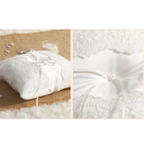 Maxbell Wedding Ring Pillow Basket White Romantic Soft for Ceremony Flower Girls