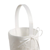 Maxbell Wedding Ring Pillow Basket White Romantic Soft for Ceremony Flower Girls