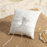 Maxbell Wedding Ring Pillow Basket White Romantic Soft for Ceremony Flower Girls