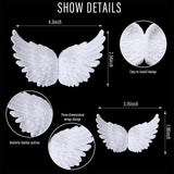 Maxbell 12Pcs Angel Feather Wings Costume Decorations Ornaments for Party Festivals 110mmx65mm