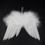 Maxbell 10Pcs Angel Wings DIY Craft Pendant Ornament for Holiday Celebration Wedding 20cmx15cm