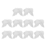 Maxbell 10Pcs Angel Wings DIY Craft Pendant Ornament for Holiday Celebration Wedding 20cmx15cm