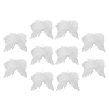 Maxbell 10Pcs Angel Wings DIY Craft Pendant Ornament for Holiday Celebration Wedding 20cmx15cm