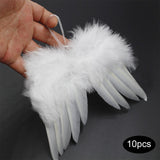 Maxbell 10Pcs Angel Wings DIY Craft Pendant Ornament for Holiday Celebration Wedding 20cmx15cm